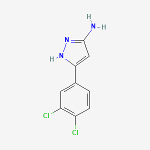 molecular formula C9H7Cl2N3 B1607433 5-(3,4-二氯苯基)-1H-吡唑-3-胺 CAS No. 208519-10-2