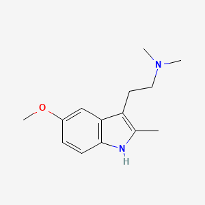molecular formula C14H20N2O B1607454 吲哚，3-(2-(二甲氨基)乙基)-5-甲氧基-2-甲基- CAS No. 67292-68-6