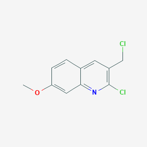 molecular formula C11H9Cl2NO B1607498 2-Chloro-3-(chloromethyl)-7-methoxyquinoline CAS No. 73863-49-7