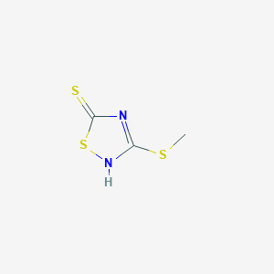 molecular formula C3H4N2S3 B1607503 3-Methylmercapto-5-mercapto-1,2,4-thiadiazole CAS No. 20069-40-3