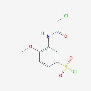 molecular formula C9H9Cl2NO4S B1607516 3-(2-Chloroacetylamino)-4-methoxybenzenesulfonylchloride CAS No. 728864-70-8