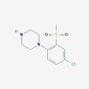 molecular formula C11H15ClN2O2S B1607520 1-[4-氯-2-(甲磺酰基)苯基]哌嗪 CAS No. 849035-68-3