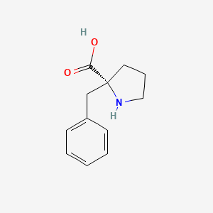 molecular formula C12H15NO2 B1607521 (R)-2-benzylpyrrolidine-2-carboxylic acid CAS No. 72518-40-2