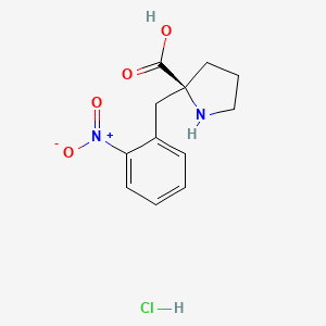 molecular formula C12H15ClN2O4 B1607525 盐酸 (S)-2-(2-硝基苄基)吡咯烷-2-羧酸 CAS No. 1049742-66-6