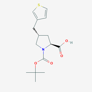 (2S,4R)-1-(tert-Butoxycarbonyl)-4-(thiophen-3-ylmethyl)pyrrolidine-2-carboxylic acid