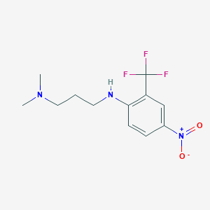 molecular formula C12H16F3N3O2 B1607530 N',N'-dimethyl-N-[4-nitro-2-(trifluoromethyl)phenyl]propane-1,3-diamine CAS No. 1001806-94-5