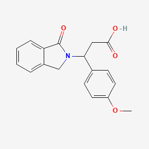 molecular formula C18H17NO4 B1607531 3-(4-methoxyphenyl)-3-(1-oxo-1,3-dihydro-2H-isoindol-2-yl)propanoic acid CAS No. 167886-73-9