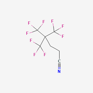 molecular formula C7H4F9N B1607536 5,5,5-Trifluoro-4,4-bis(trifluoromethyl)pentanenitrile CAS No. 5634-47-9