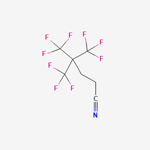 molecular formula C7H4F9N B1607536 4,4,4-Tris(trifluoromethyl)butanenitrile CAS No. 5634-47-9