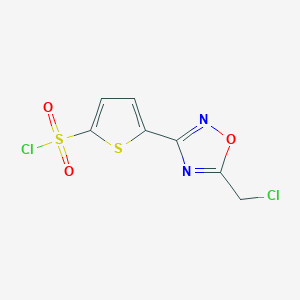 5-[5-(chloromethyl)-1,2,4-oxadiazol-3-yl]thiophene-2-sulfonyl Chloride