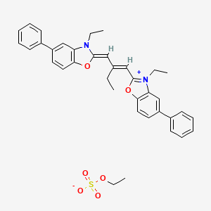 Benzoxazolium, 3-ethyl-2-(2-((3-ethyl-5-phenyl-2(3H)-benzoxazolylidene)methyl)-1-butenyl)-5-phenyl-, ethyl sulfate
