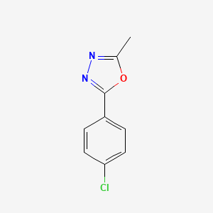 molecular formula C9H7ClN2O B1607555 2-(4-Chlorophenyl)-5-methyl-1,3,4-oxadiazole CAS No. 22815-98-1