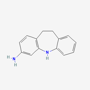 molecular formula C14H14N2 B1607556 10,11-dihydro-5H-dibenzo[b,f]azepin-3-amine CAS No. 10464-35-4