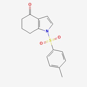 molecular formula C15H15NO3S B1607568 1-[(4-methylphenyl)sulfonyl]-1,5,6,7-tetrahydro-4H-indol-4-one CAS No. 35577-89-0