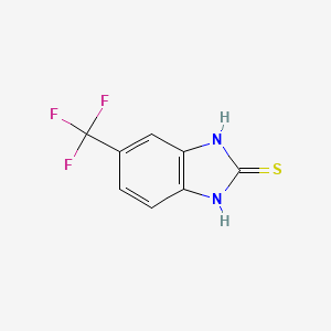 molecular formula C8H5F3N2S B1607587 5-(trifluoromethyl)-1H-benzo[d]imidazole-2-thiol CAS No. 86604-73-1