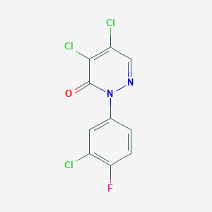 molecular formula C10H4Cl3FN2O B1607595 4,5-Dichloro-2-(3-chloro-4-fluorophenyl)pyridazin-3(2H)-one CAS No. 72396-65-7