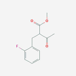 molecular formula C12H13FO3 B1607607 Methyl 2-[(2-fluorophenyl)methyl]-3-oxobutanoate CAS No. 98601-37-7