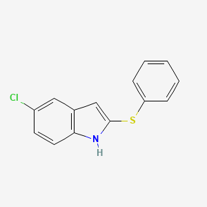 molecular formula C14H10ClNS B1607622 5-Chloro-2-(phenylthio)-indole CAS No. 227803-36-3
