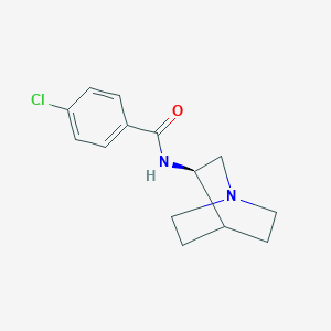 molecular formula C14H17ClN2O B160764 苯甲酰胺，N-(3R)-1-氮杂双环[2.2.2]辛-3-基-4-氯- CAS No. 711085-63-1
