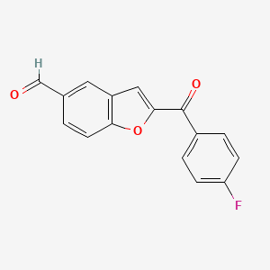 molecular formula C16H9FO3 B1607640 2-(4-Fluorobenzoyl)-1-benzofuran-5-carbaldehyde CAS No. 300664-74-8