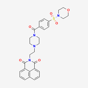molecular formula C29H30N4O6S B1607656 2-(2-(4-(4-(morpholinosulfonyl)benzoyl)piperazin-1-yl)ethyl)-1H-benzo[de]isoquinoline-1,3(2H)-dione CAS No. 5858-77-5