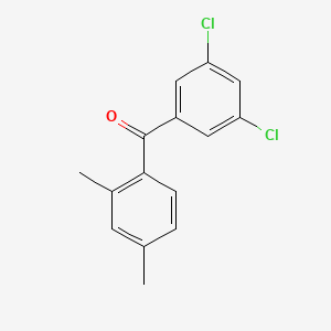 molecular formula C15H12Cl2O B1607682 (3,5-二氯苯基)(2,4-二甲基苯基)甲酮 CAS No. 306937-29-1