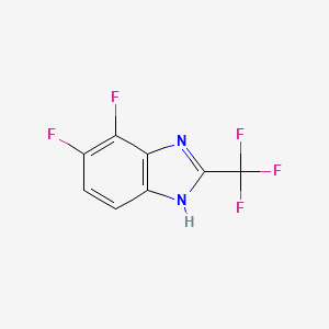 molecular formula C8H3F5N2 B1607686 4,5-二氟-2-(三氟甲基)-1H-苯并咪唑 CAS No. 28196-83-0