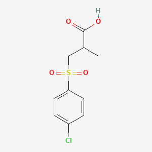 molecular formula C10H11ClO4S B1607687 3-[(4-Chlorophenyl)sulfonyl]-2-methylpropanoic acid CAS No. 254749-03-6
