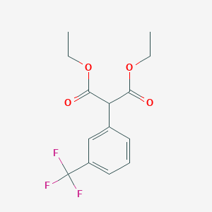 molecular formula C14H15F3O4 B160769 丙二酸二乙酯 2-[3-(三氟甲基)苯基] CAS No. 1997-28-0