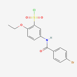 molecular formula C15H13BrClNO4S B1607693 5-(4-Bromobenzamido)-2-ethoxybenzene-1-sulfonyl chloride CAS No. 680617-92-9