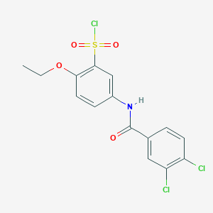 molecular formula C15H12Cl3NO4S B1607697 5-(3,4-Dichlorobenzamido)-2-ethoxybenzene-1-sulfonyl chloride CAS No. 680617-90-7