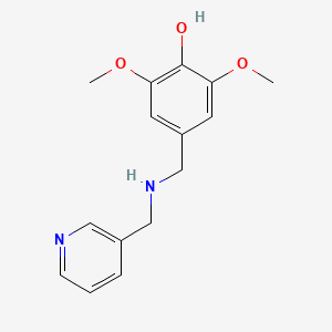 molecular formula C15H18N2O3 B1607700 2,6-Dimethoxy-4-[(pyridin-3-ylmethylamino)methyl]phenol CAS No. 680185-77-7