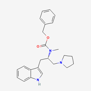 molecular formula C24H29N3O2 B1607710 (S)-苄基 (1-(1H-吲哚-3-基)-3-(吡咯烷-1-基)丙-2-基)(甲基)氨基甲酸酯 CAS No. 675602-66-1