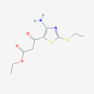 molecular formula C10H14N2O3S2 B1607711 Ethyl 3-(4-amino-2-ethylthiothiazol-5-YL)-3-oxopropanoate CAS No. 70604-14-7