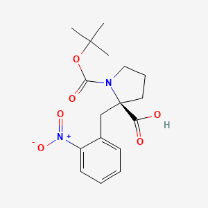 molecular formula C17H22N2O6 B1607714 (R)-1-(tert-Butoxycarbonyl)-2-(2-nitrobenzyl)pyrrolidine-2-carboxylic acid CAS No. 959578-20-2