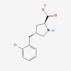 molecular formula C12H14BrNO2 B1607715 (2S,4R)-4-(2-Bromobenzyl)pyrrolidine-2-carboxylic acid CAS No. 1049978-26-8