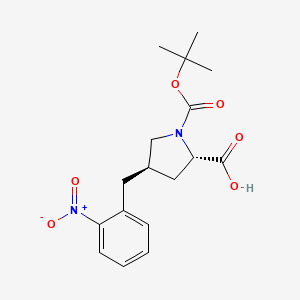 molecular formula C17H22N2O6 B1607716 (2S,4R)-1-(叔丁氧羰基)-4-(2-硝基苄基)吡咯烷-2-羧酸 CAS No. 959577-92-5