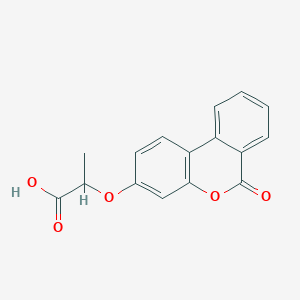 B1607739 2-[(6-oxo-6H-benzo[c]chromen-3-yl)oxy]propanoic acid CAS No. 303016-29-7