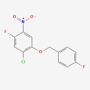 molecular formula C13H8ClF2NO3 B1607751 1-Chloro-5-fluoro-2-(4-fluorobenzyloxy)-4-nitrobenzene CAS No. 439095-66-6