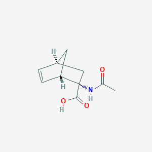 B160776 Bicyclo[2.2.1]hept-5-ene-2-carboxylic acid, 2-(acetylamino)-, (1S-endo)-(9CI) CAS No. 131177-83-8