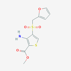 molecular formula C11H11NO5S2 B1607763 Methyl 3-amino-4-[(2-furylmethyl)sulfonyl]thiophene-2-carboxylate CAS No. 690632-80-5