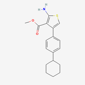 molecular formula C18H21NO2S B1607773 2-氨基-4-(4-环己基苯基)噻吩-3-甲酸甲酯 CAS No. 350997-15-8