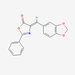 molecular formula C17H11NO4 B1607777 2-Phenyl-4-piperonylidene-2-oxazolin-5-one CAS No. 6412-89-1