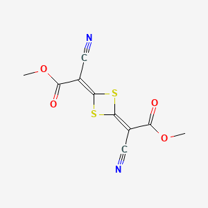 B1607788 Methyl 2-cyano-2-[4-(1-cyano-2-methoxy-2-oxoethylidene)-1,3-dithietan-2-ylidene]acetate CAS No. 52046-75-0