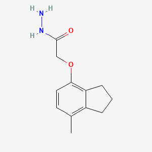 B1607790 2-[(7-methyl-2,3-dihydro-1H-inden-4-yl)oxy]acetohydrazide CAS No. 298186-32-0