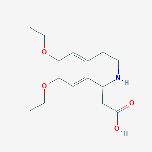 B1607793 2-(6,7-diethoxy-1,2,3,4-tetrahydroisoquinolin-1-yl)acetic Acid CAS No. 336185-23-0
