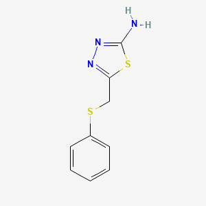 molecular formula C9H9N3S2 B1607812 5-[(苯硫基)甲基]-1,3,4-噻二唑-2-胺 CAS No. 88743-03-7