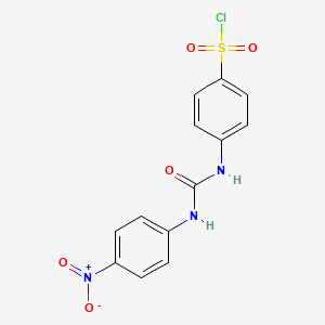 molecular formula C13H10ClN3O5S B1607836 4-[(4-nitrophenyl)carbamoylamino]benzenesulfonyl Chloride CAS No. 677326-85-1