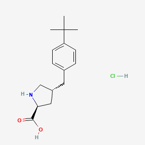 molecular formula C16H24ClNO2 B1607843 (2S,4R)-4-(4-(tert-Butyl)benzyl)pyrrolidine-2-carboxylic acid hydrochloride CAS No. 1049744-82-2