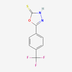 molecular formula C9H5F3N2OS B1607855 5-[4-(Trifluoromethyl)phenyl]-1,3,4-oxadiazole-2-thiol CAS No. 389120-03-0